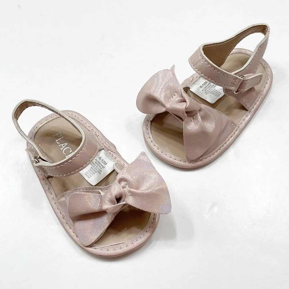 The Children's Place baby girls pink bow sandals